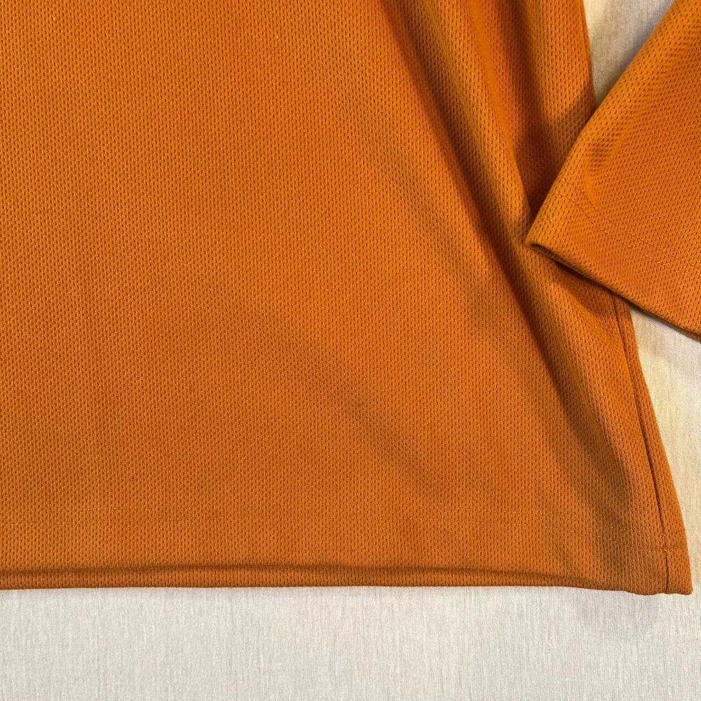Vintage RuffHewn Mens XL Quarter Zip Burnt Orange Pullover Textured Waffle Knit